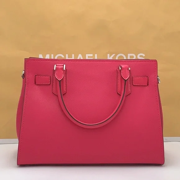 MICHAEL KORS HAMILTON MEDIUM SATCHEL   COLOR: Electric Pink  NWT - Picture 5 of 16